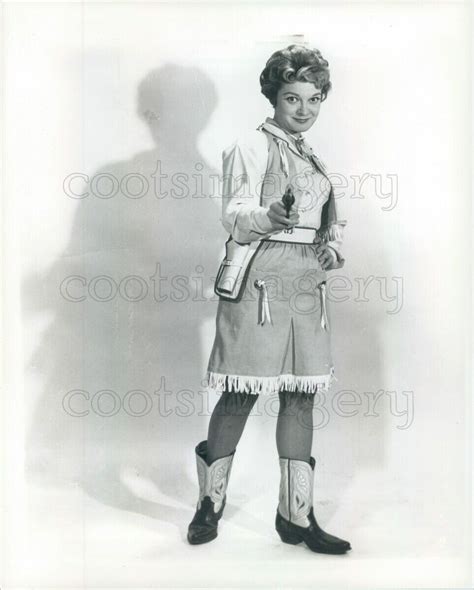 1958 Press Photo Actress Gail Kobe in Western Outfit Holding Gun | eBay