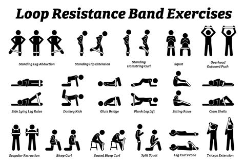 Loop Resistance Mini Band Exercises Stretch Stretching Gym Workout ...