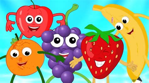 Five Little Fruits, Learn Counting and Nursery Rhyme for Kids - YouTube