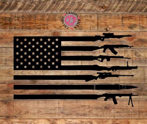 American Flag Made With Guns SVG Gun Flag Svg Flag Gun Svg | Etsy