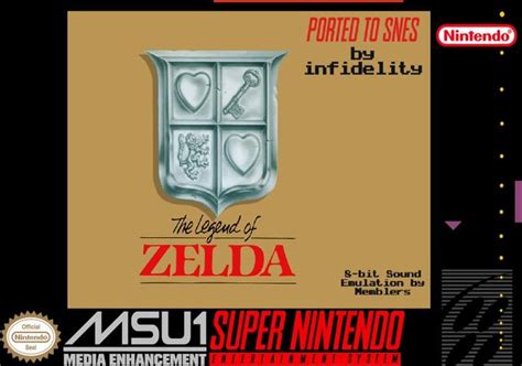 Original "The Legend of Zelda" for NES ported as a native SNES game ...