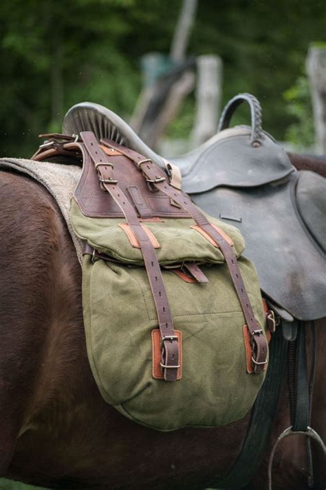 Horse saddlebags #066. Leather and canvas on Behance in 2020 | Saddle bags horse, Horse riding ...