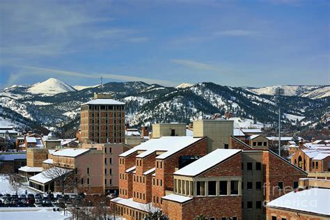 The University of Colorado Boulder Campus on a Snowy Winter Day ...