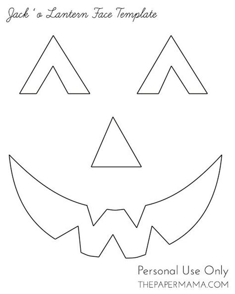 Free Printable Jack O Lantern Face Stencils