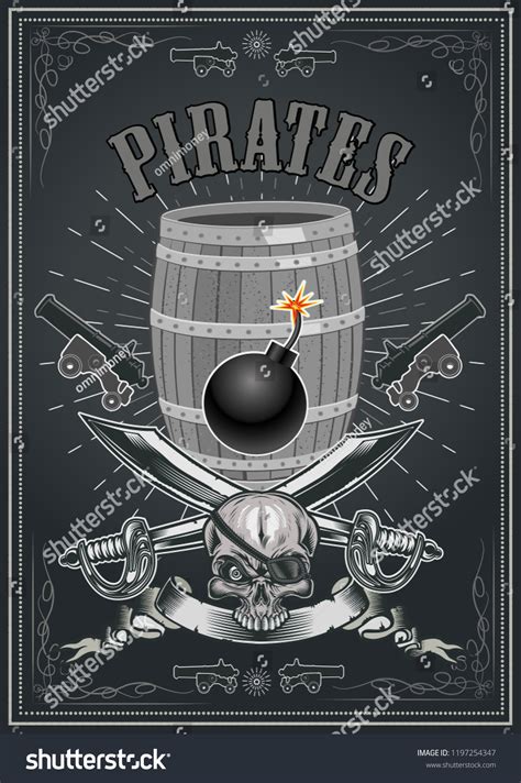 Jolly Roger Pirate Skull Stock Vector (Royalty Free) 1197254347 ...