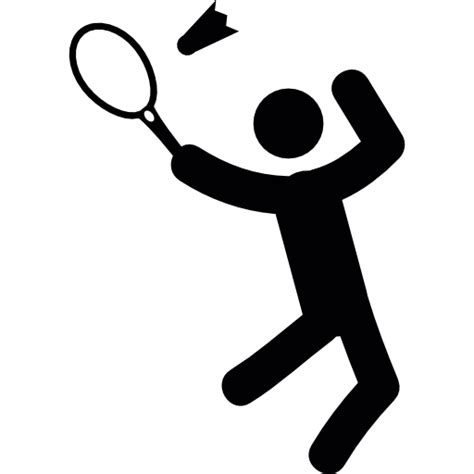 Free Icon | Man playing badminton