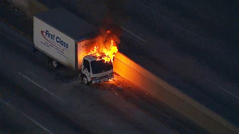 Truck fire snarls traffic on northbound 710 Fwy in Commerce - ABC7 Los ...