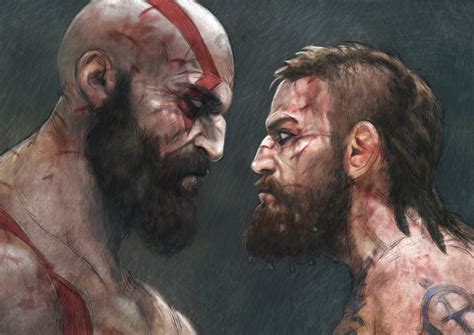 A depiction of Kratos vs. Baldur by ArtStation User Omu Upied. Source in the comments. : r/GodofWar