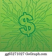 340 Abstract Technology Vector With A Circuit Board Clip Art | Royalty Free - GoGraph