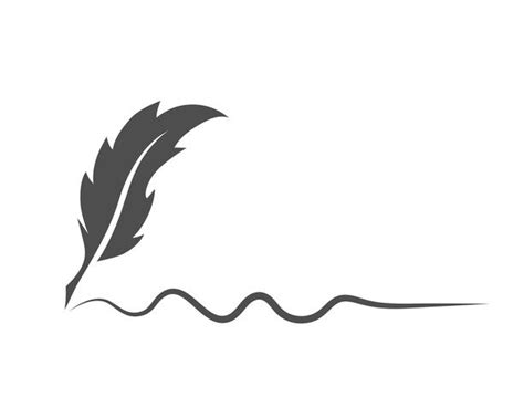 feather logo vector template sign 596832 Vector Art at Vecteezy