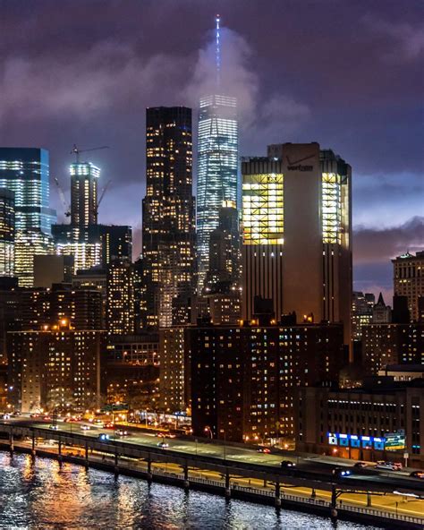 One World Trade Center at night by @javanng