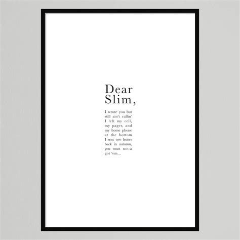 Eminem Stan Lyrics Art Print | Mint & May