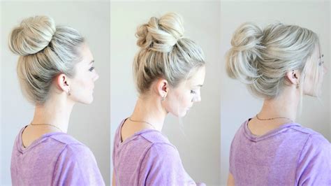 6 Easy Messy Buns - YouTube