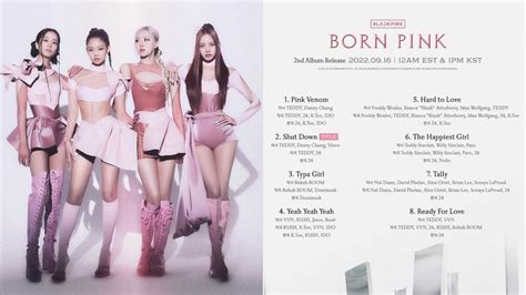 These are the songs of 'BORN PINK', Blackpink's new album