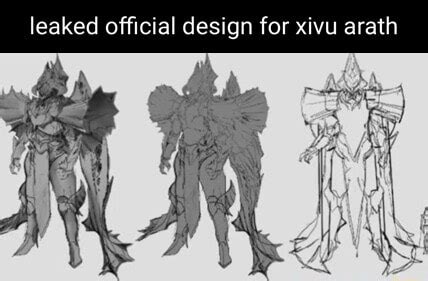 Leaked official design for xivu arath - iFunny