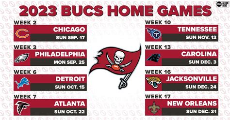 BUCS 2023 SCHEDULE 🏈... - ABC Action News - WFTS - Tampa Bay | Facebook