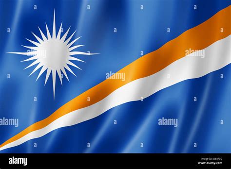 Marshall Islands flag, three dimensional render, satin texture Stock Photo - Alamy