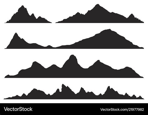 Mountains silhouettes Royalty Free Vector Image