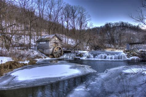 Winter Scenery At Hyde's Mill Free Stock Photo - Public Domain Pictures