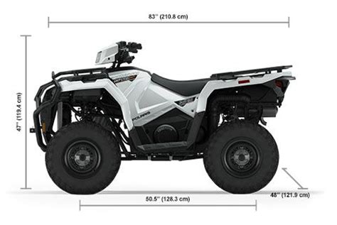 Specs: 2022 Polaris Sportsman 570 Utility HD White Lightning