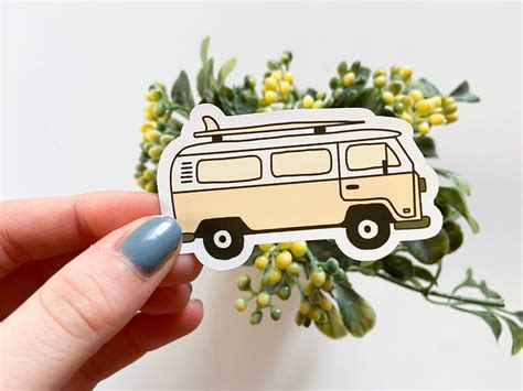 Yellow Van Sticker | Etsy