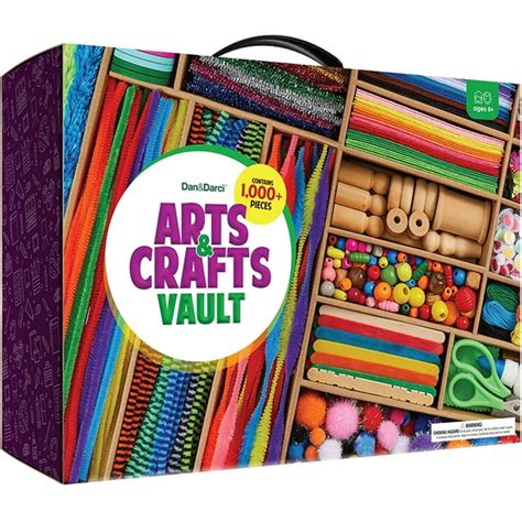 Arts and Crafts Vault 1000 Plus Piece Craft Kit Library in a Box for Kids Ages 4 5 6 7 8 9 10 11 ...