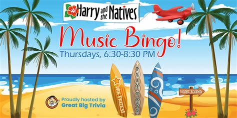 Music Bingo @ Harry and the Natives | Authentic Florida Fun | Free to ...