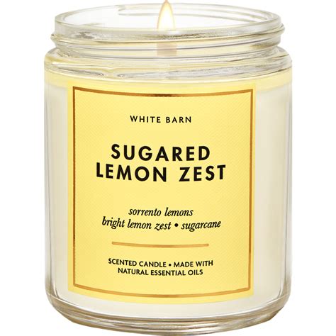Bath & Body Works Sugared Lemon Zest Single Wick Candle | Candles ...