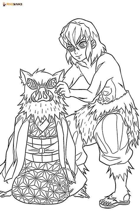 Inosuke Hashibira Coloring Page Free Printable Coloring Pages | Porn Sex Picture