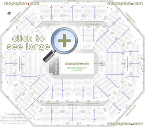 Oracle Arena seat & row numbers detailed seating chart, Oakland - MapaPlan.com