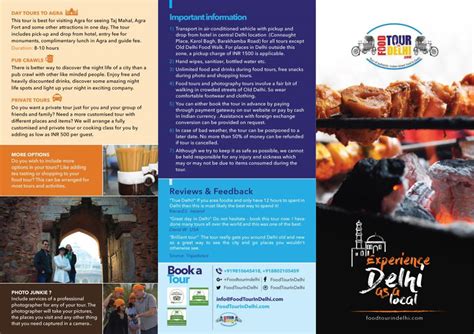 Brochures | Food Tour in Delhi | Fun things to do in Delhi