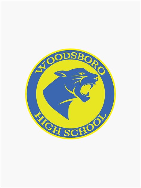 "Woodsboro High School" Sticker by OldSkratch | Redbubble