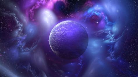 Wallpaper : purple, 3D, galaxy, planet, space art, digital art 1920x1080 - FredyMacqeen ...