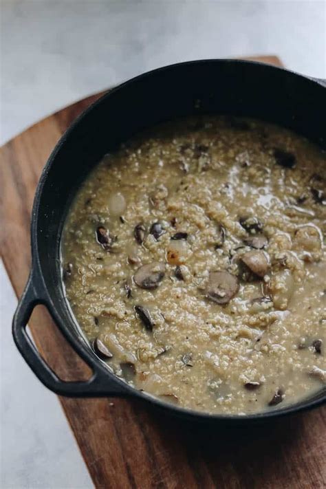 Mushroom Millet Soup - The Healthy Maven