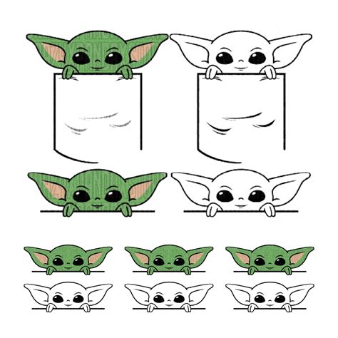 Baby Yoda Svg Bundle, Baby Yoda Clipart, Cartoon Movie Svg, Dxf, Pdf ...