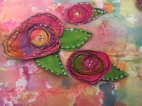 Nifty Thrifty Bits: Art Journaling: Whimsical Watercolor Flowers Hand ...