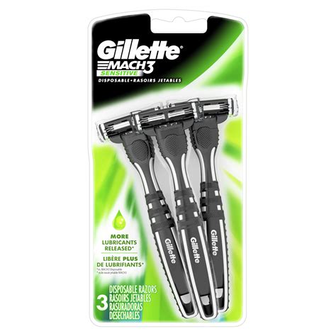 Gillette Mach3 Sensitive Mens Disposable Razors, 3 Ct - Walmart.com