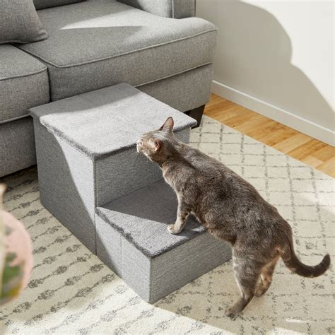 FRISCO Collapsible Cat & Dog Stairs & Storage, Gray - Chewy.com