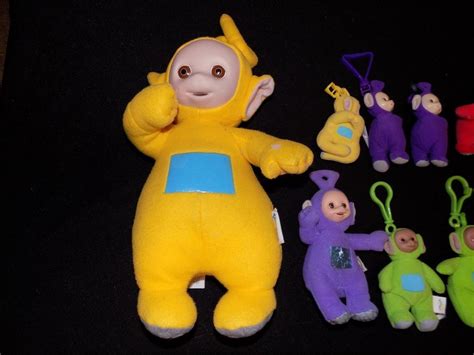 Teletubbies Yellow LALA Talking 16"1998 Playskool Lot 8 Dolls | #1916960409