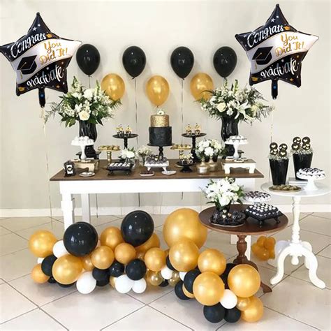 Graduation Party Decor Congrats Grad Banner Foil Latex Balloons Fan ...