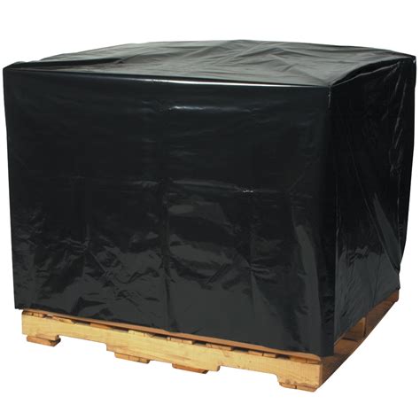 Poly Bag Guy 48' x 42' x 48', 3 Mil (50/Case) Black Plastic Pallet Covers