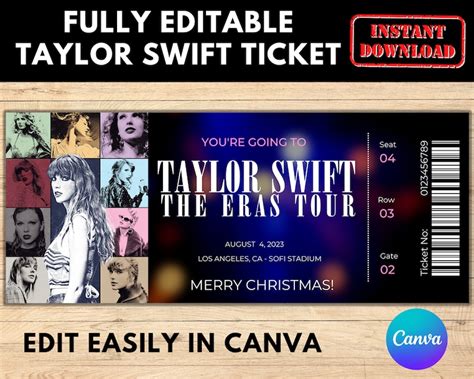 Taylor Swift Ticket Template