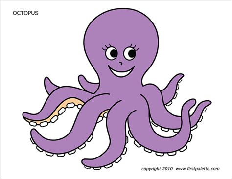 Octopus | Free Printable Templates & Coloring Pages | FirstPalette.com