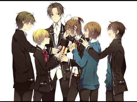 Download Group Comforting Friend Anime Boys Aesthetic Wallpaper | Wallpapers.com