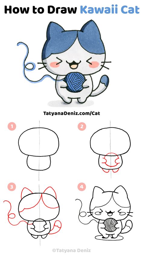 How To Draw Kawaii Cat Step By Step Drawing Tutorial Kawaii Cat | My XXX Hot Girl