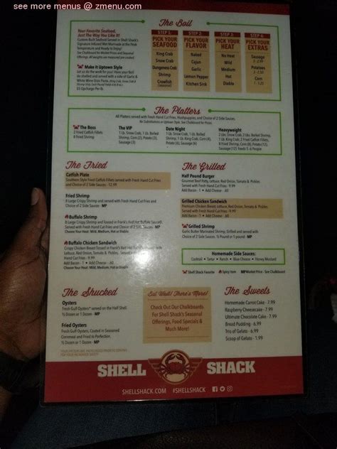 Online Menu of Shell Shack, Inc. - Plano Restaurant, Arlington, Texas ...