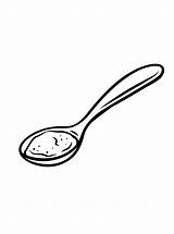 Spoon Coloring Page  Lol Pages sketch template