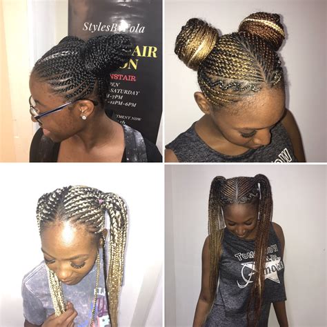 Two bun ponytail #cornrow #afrosalonlondon #stylesbyfola | Ponytail braid styles, Braids for ...