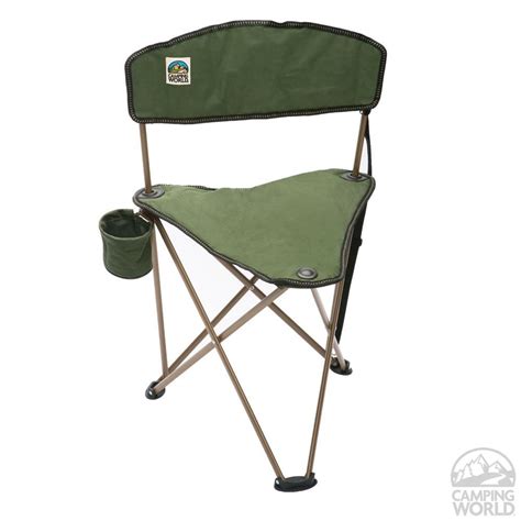 Lightweight camp stool offers the comfort of back support and light ...