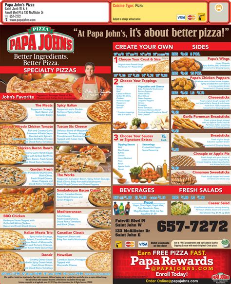 Papa John's Full Menu